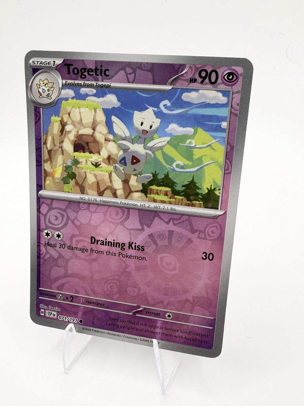 2024 Pokemon Togetic 071/191 Surging Sparks Reverse Holo Stage 1 TCG NM