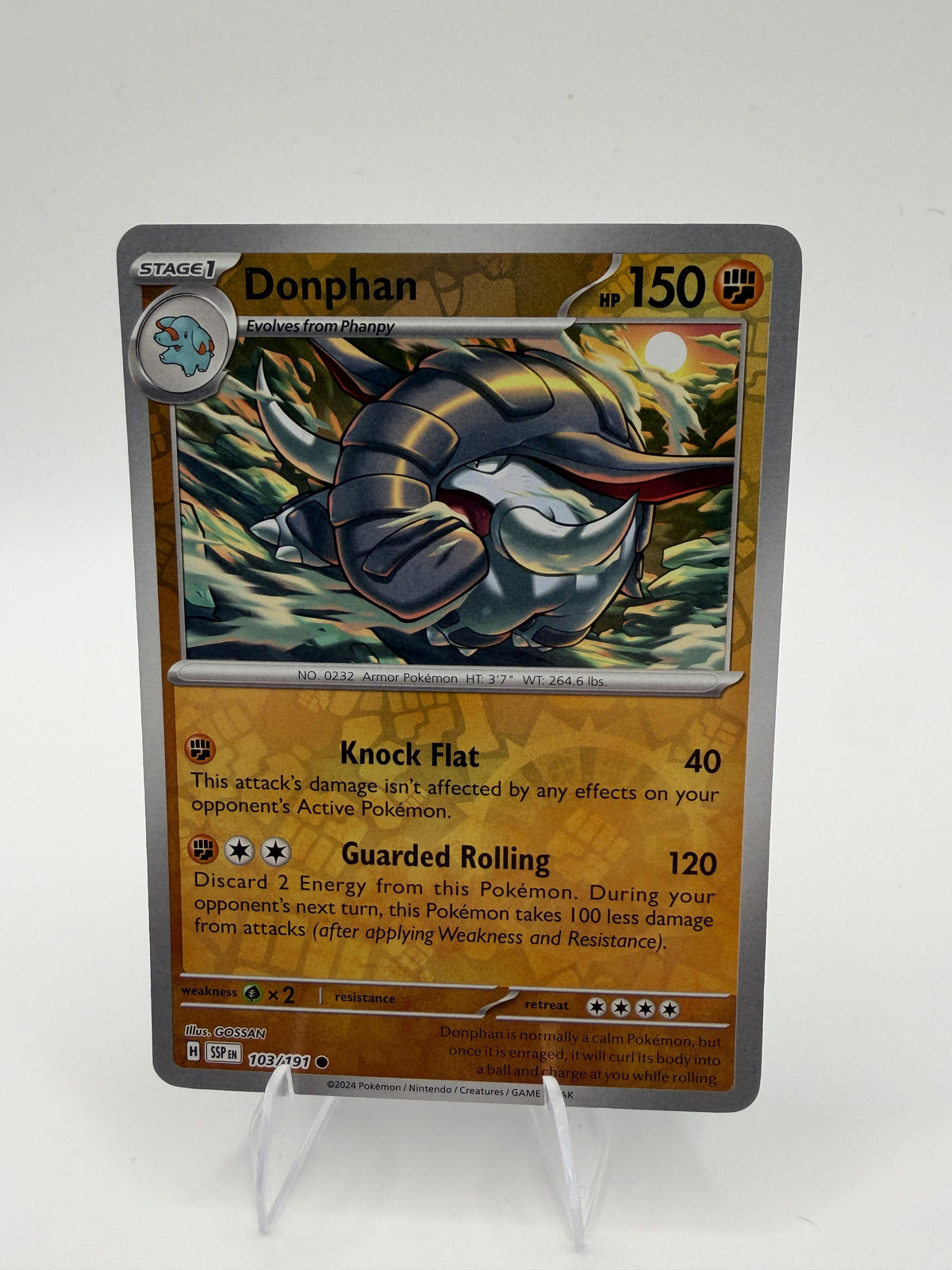 2024 Pokemon Donphan 103/191 Surging Sparks Reverse Holo Common TCG NM