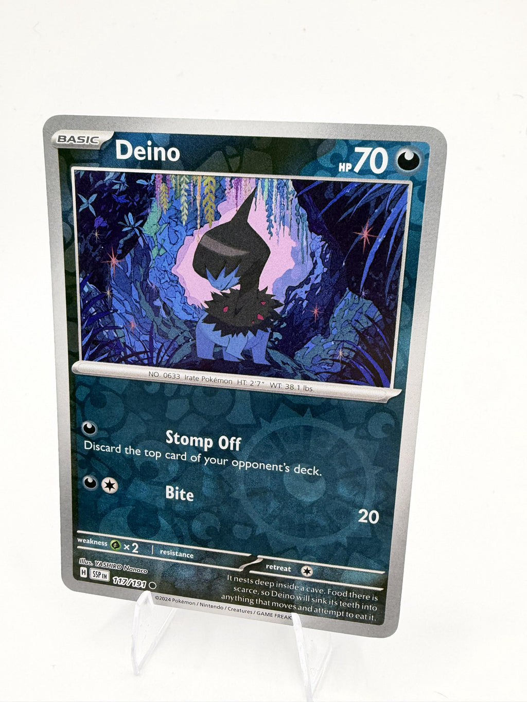 2024 Pokemon Deino 117/191 Surging Sparks Reverse Holo Common TCG NM