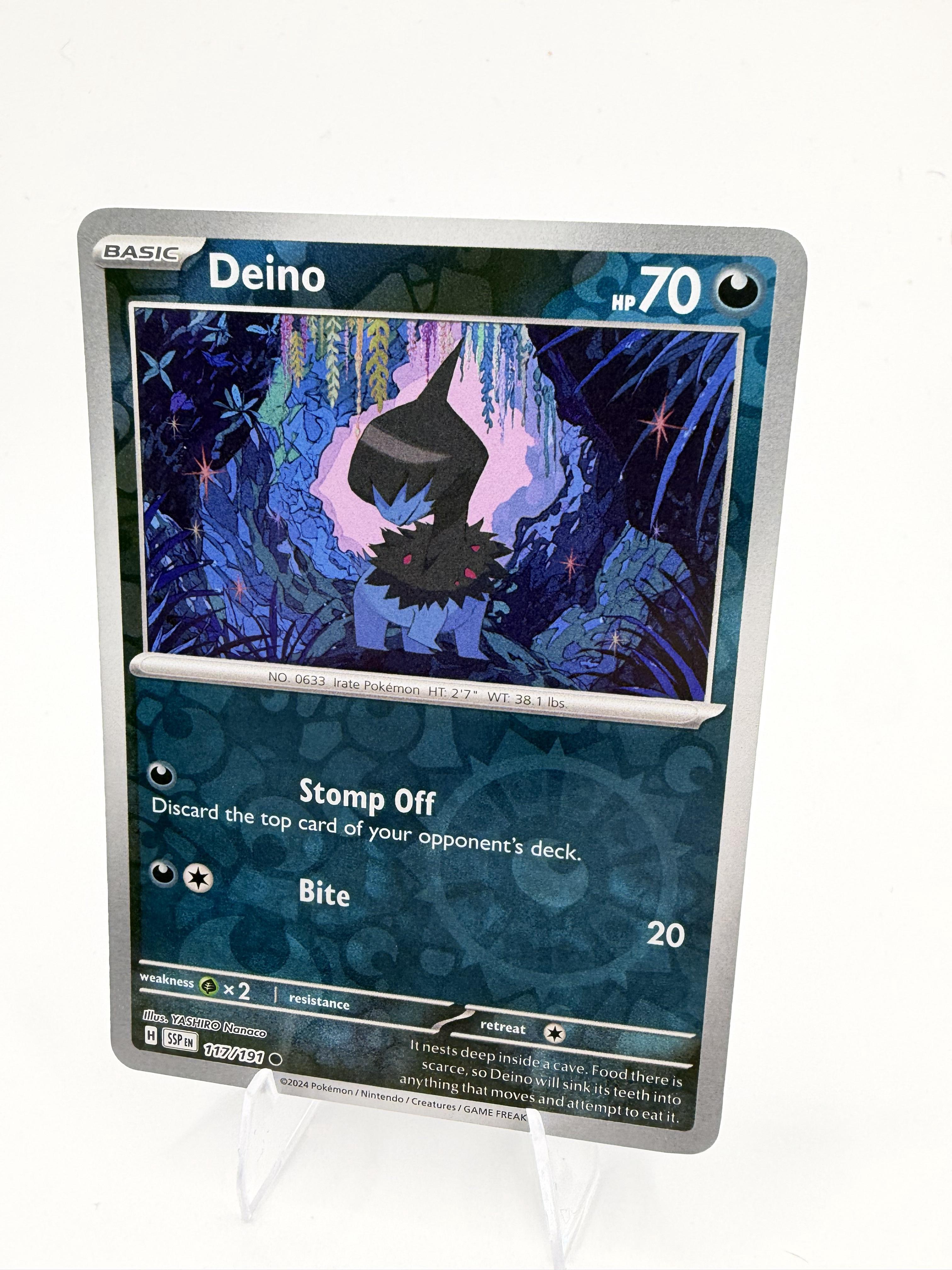 2024 Pokemon Deino 117/191 Surging Sparks Reverse Holo Common TCG NM