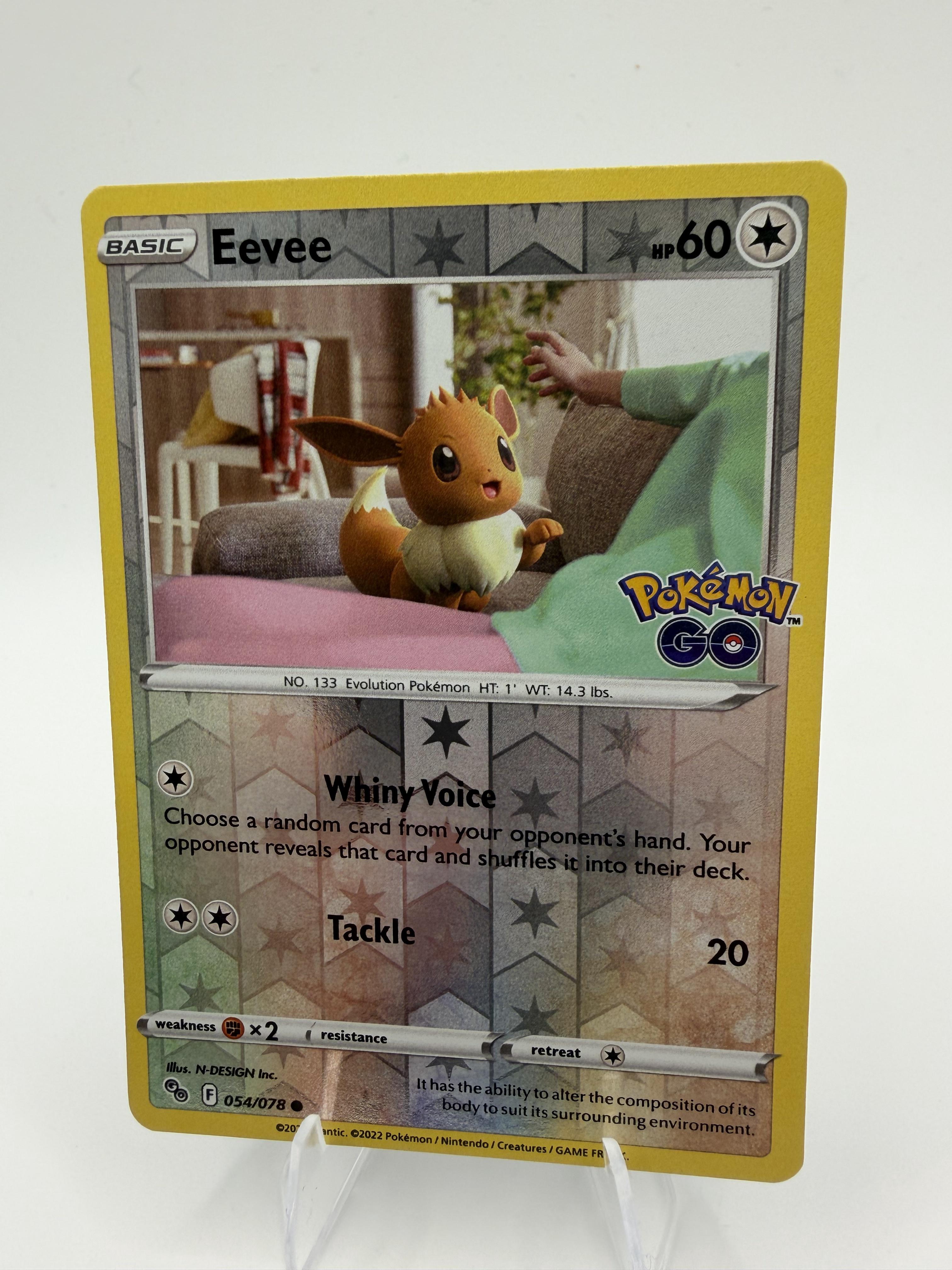 2022 Pokemon Eevee 054/078 Pokemon GO Reverse Holo Common TCG NM