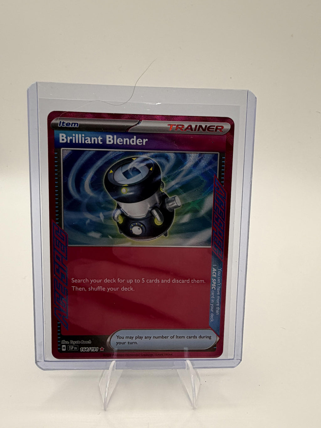 Brilliant Blender 164/191 - Surging Sparks - ACE SPEC Rare - Pokemon TCG - NM