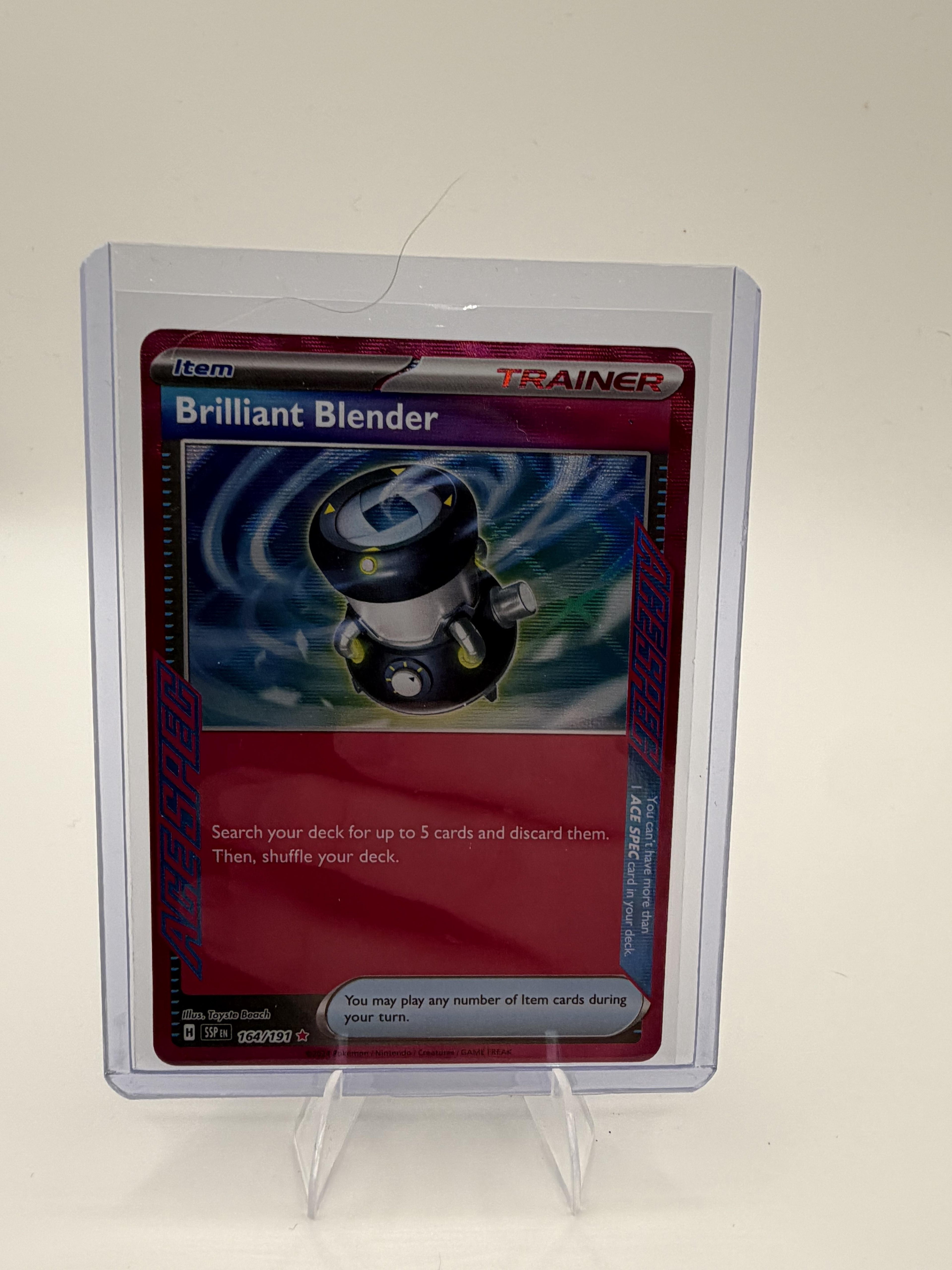 Brilliant Blender 164/191 - Surging Sparks - ACE SPEC Rare - Pokemon TCG - NM