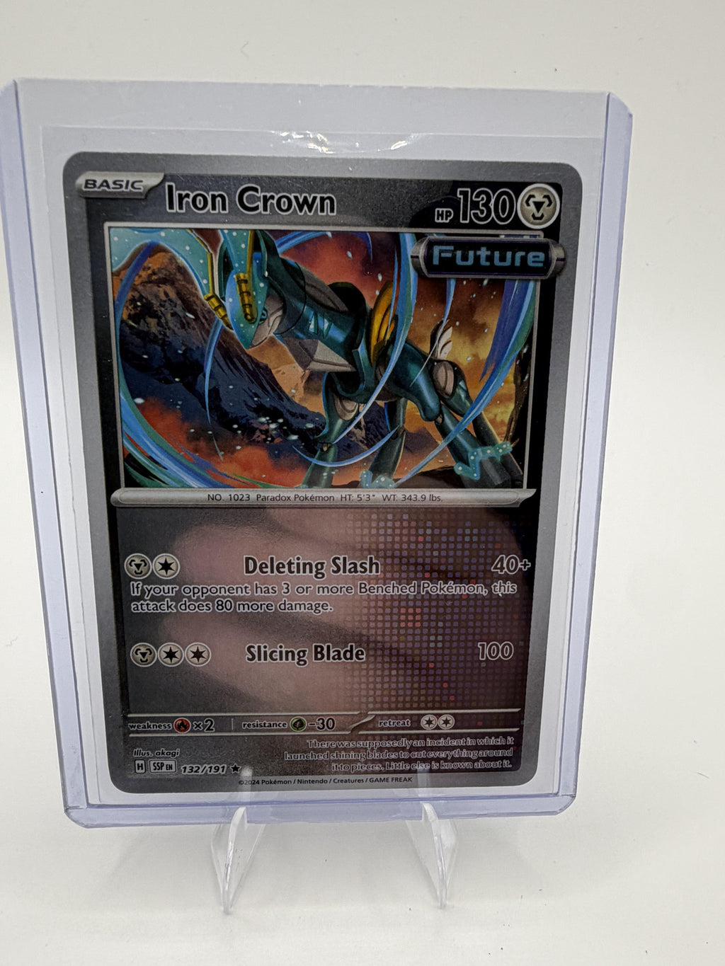 Iron Crown 132/191 - Surging Sparks - Reverse Holo - Future - Pokemon - NM