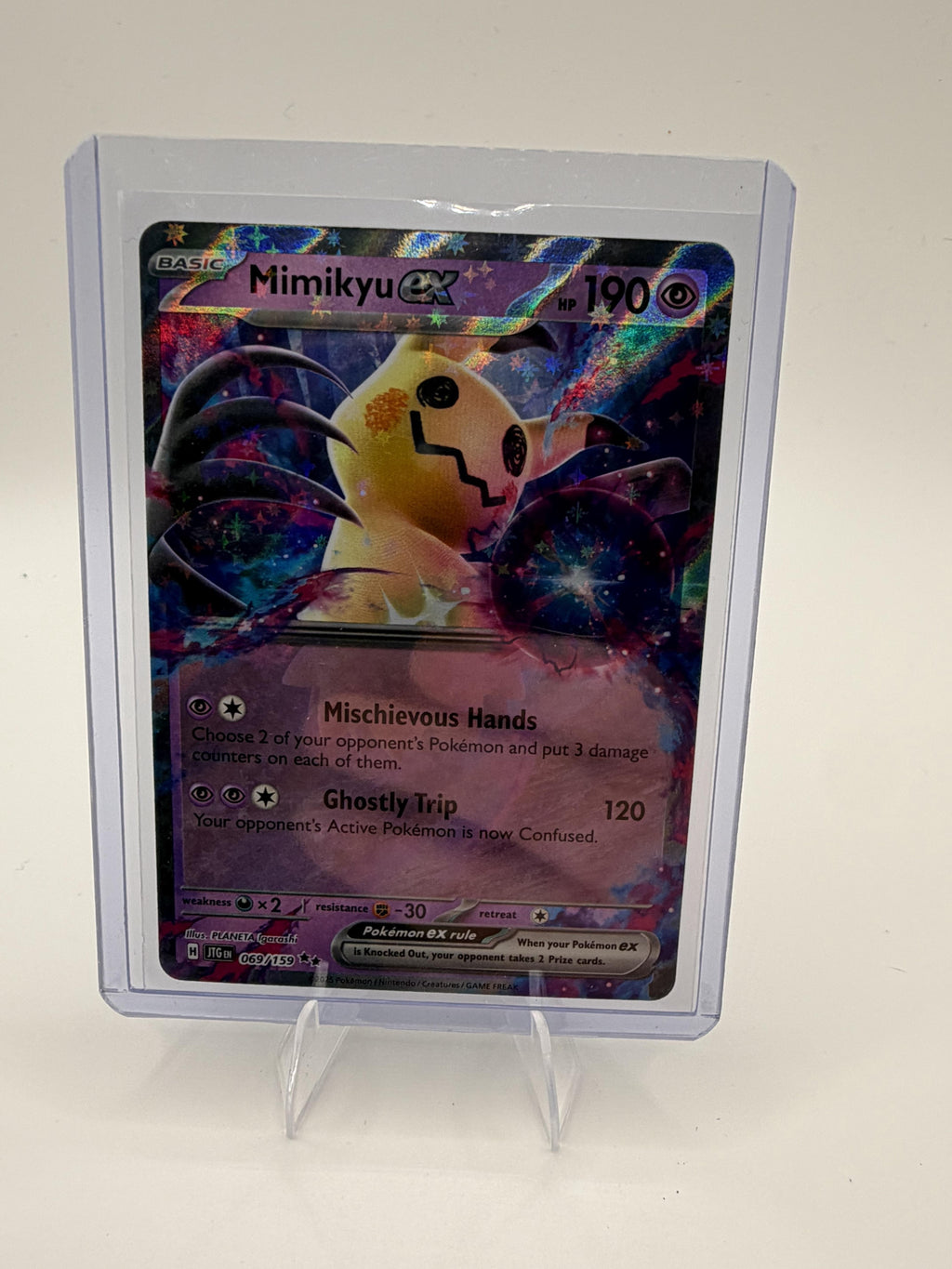 Pokemon Journey Together Mimikyu ex Card Holo #069/159