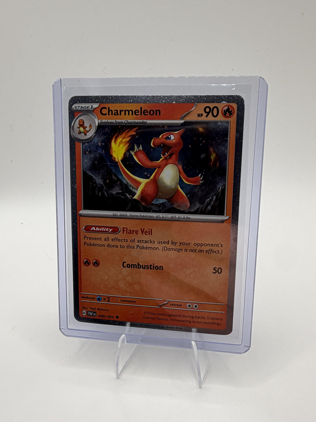 Charmeleon 008/091 - Paldean Fates - Reverse Holo - Pokemon TCG - NM