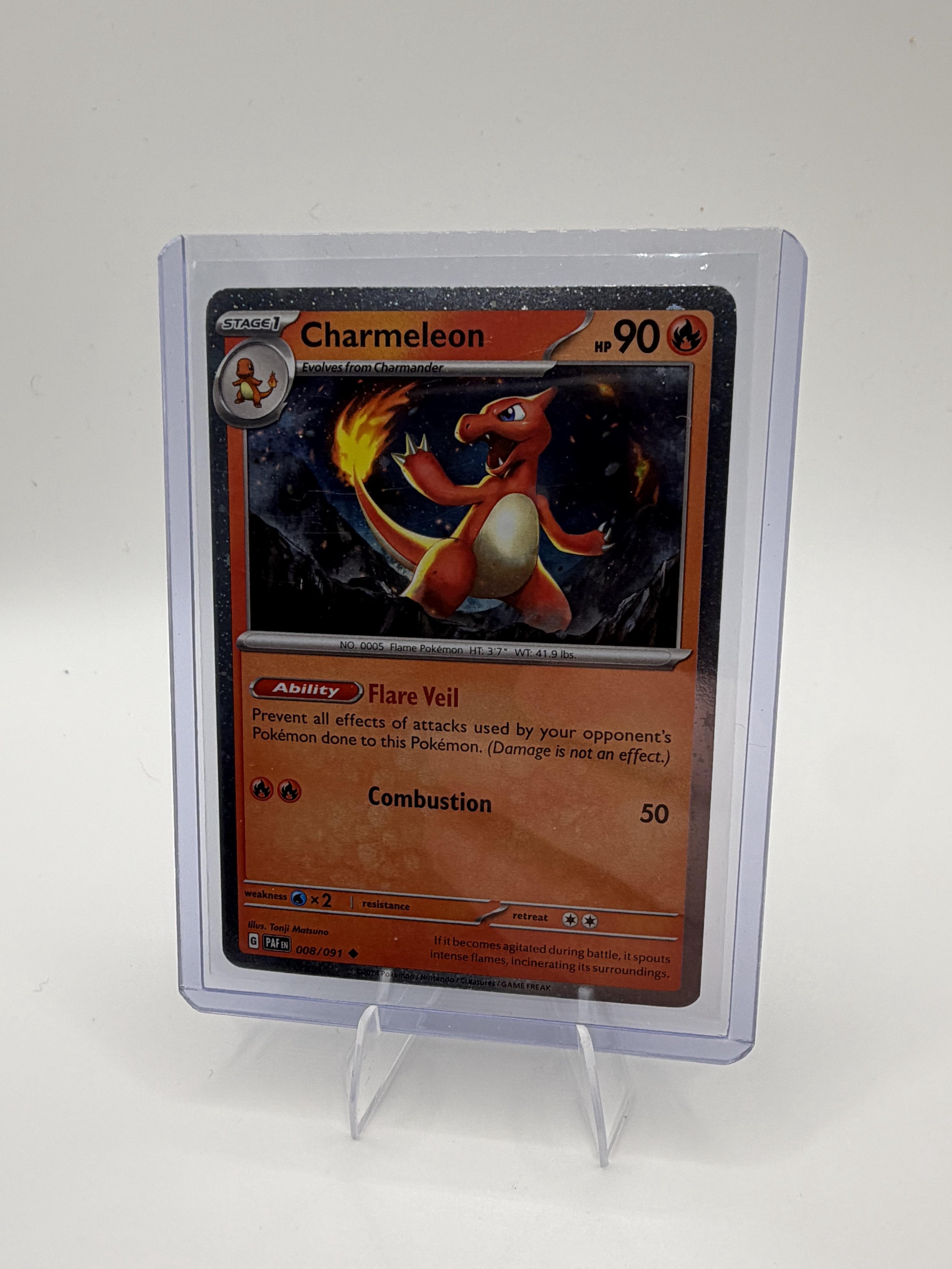 Charmeleon 008/091 - Paldean Fates - Reverse Holo - Pokemon TCG - NM