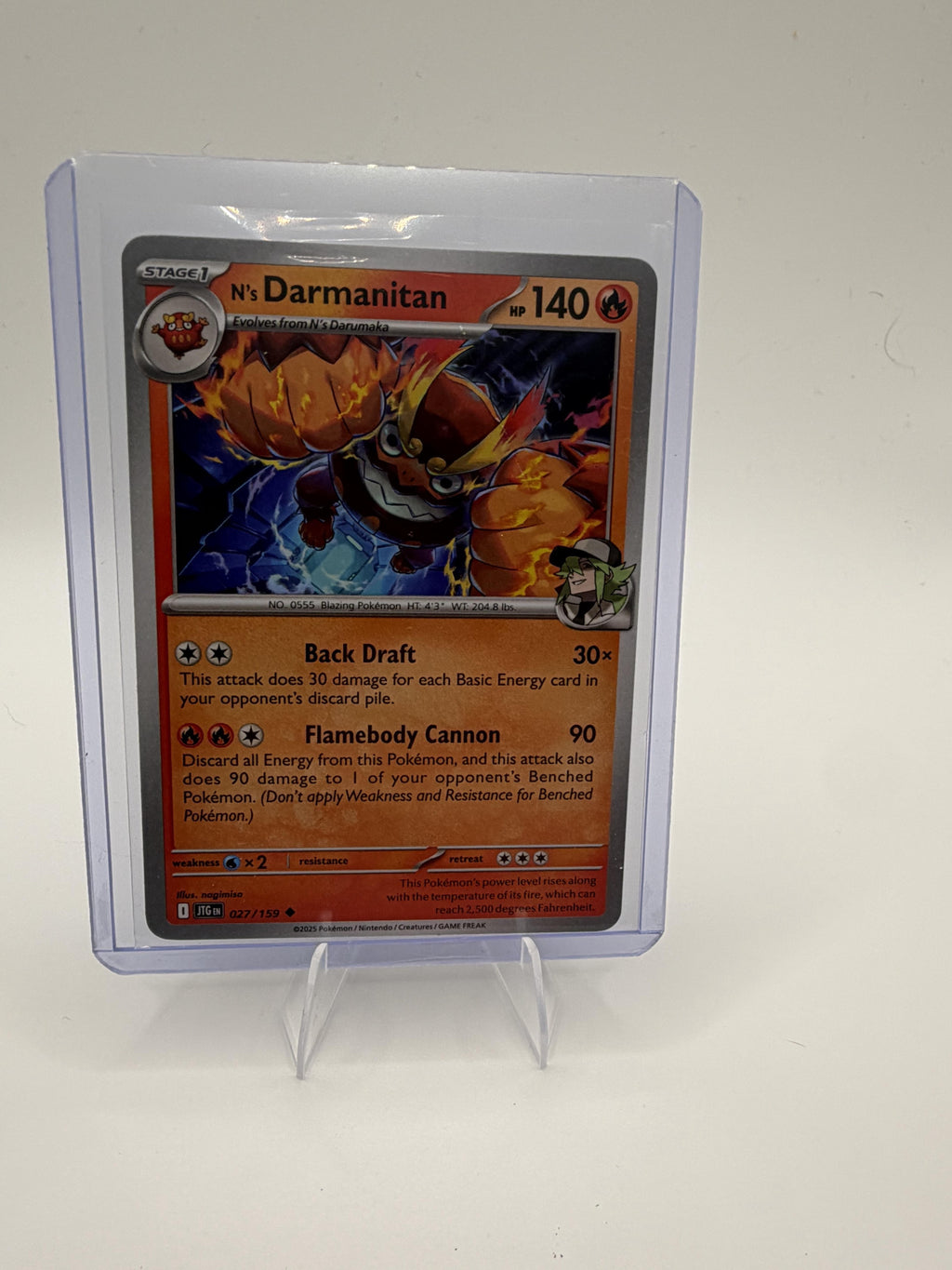N's Darmanitan 027/159 Journey Together Pokemon Card NM Uncommon JTG