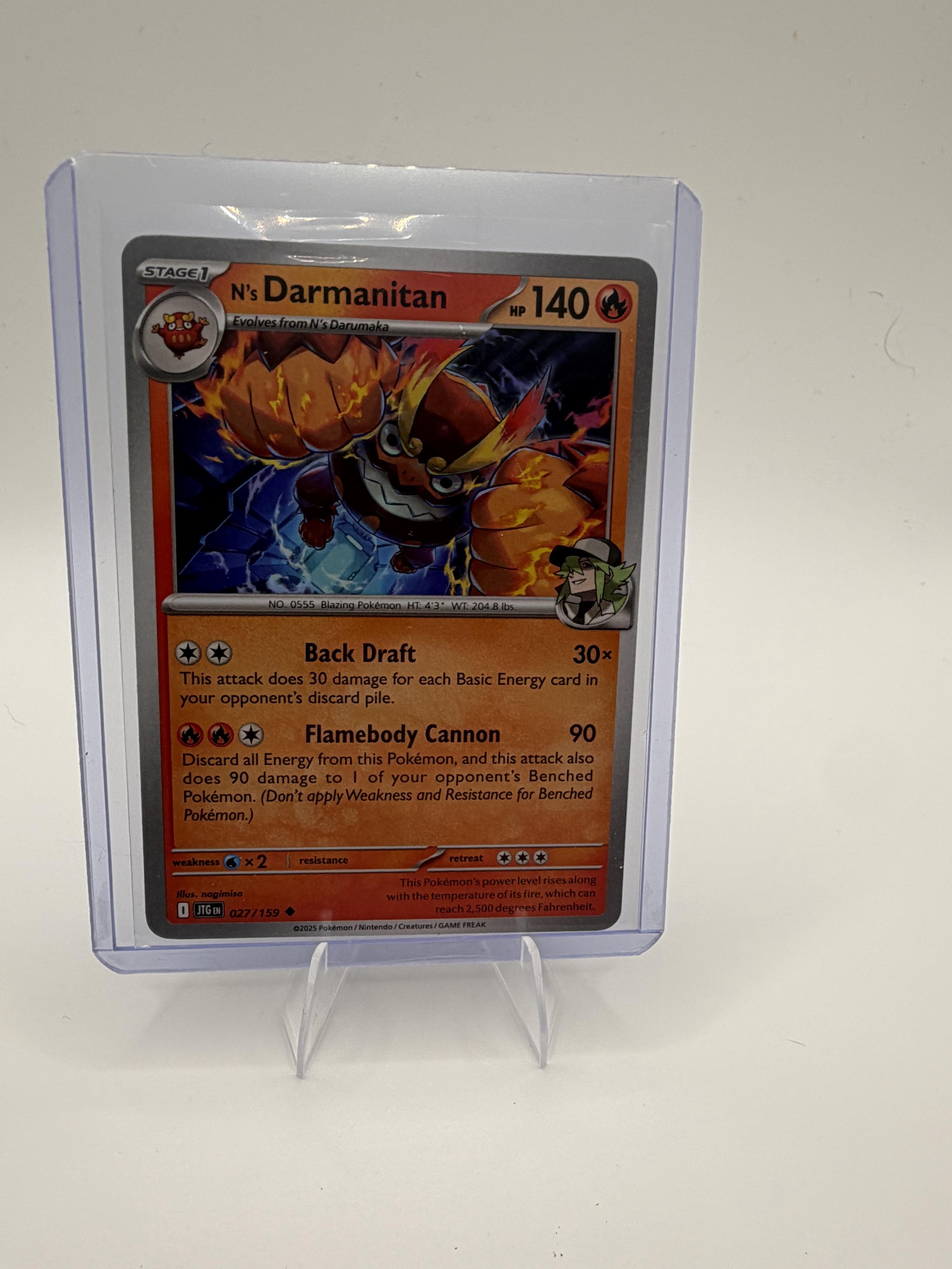 N's Darmanitan 027/159 Journey Together Pokemon Card NM Uncommon JTG