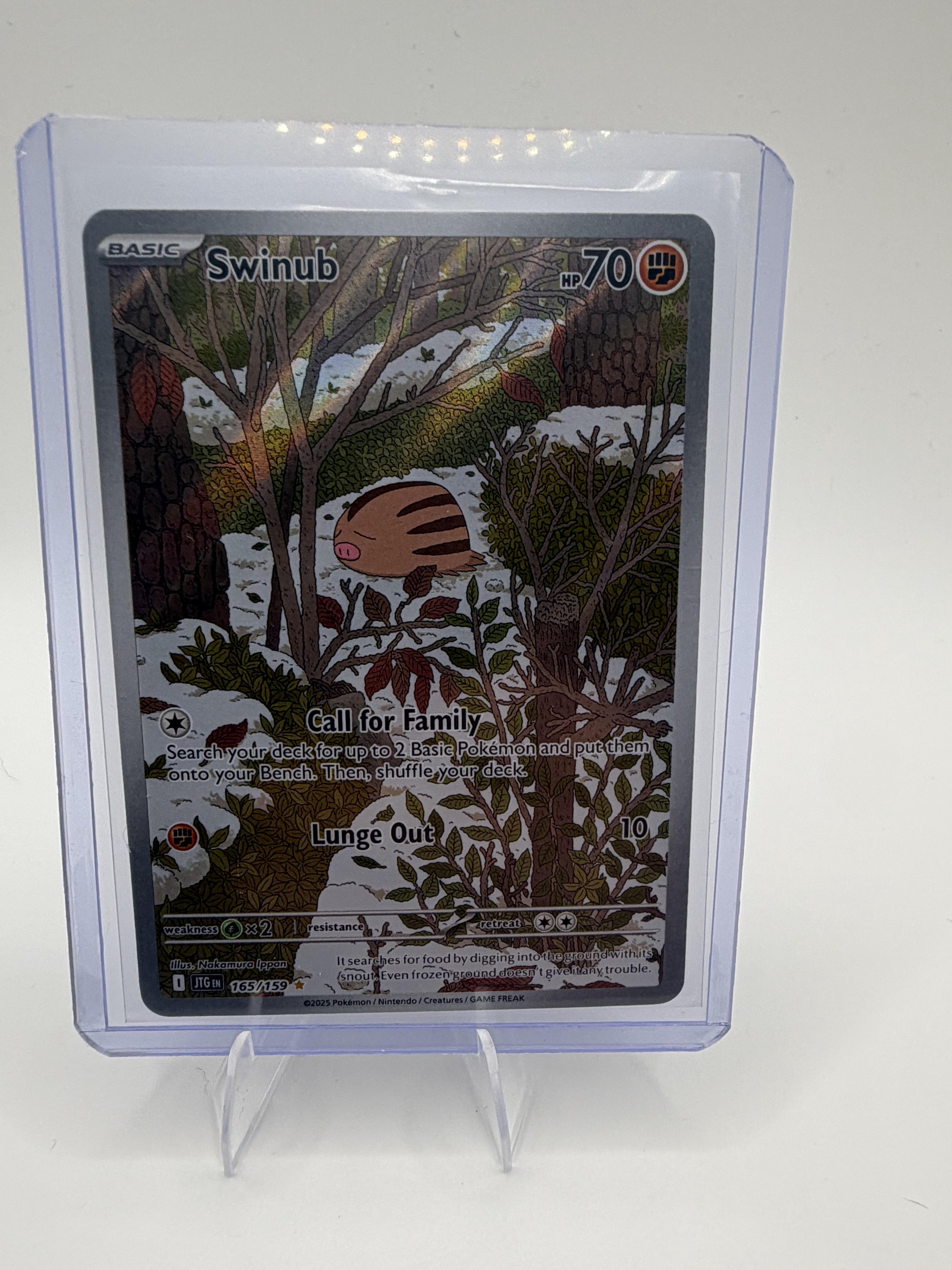 Swinub 165/159 Illustration Rare Journey Together Pokemon Card NM Full Art