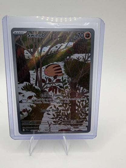 Swinub 165/159 Illustration Rare Journey Together Pokemon Card NM Full Art