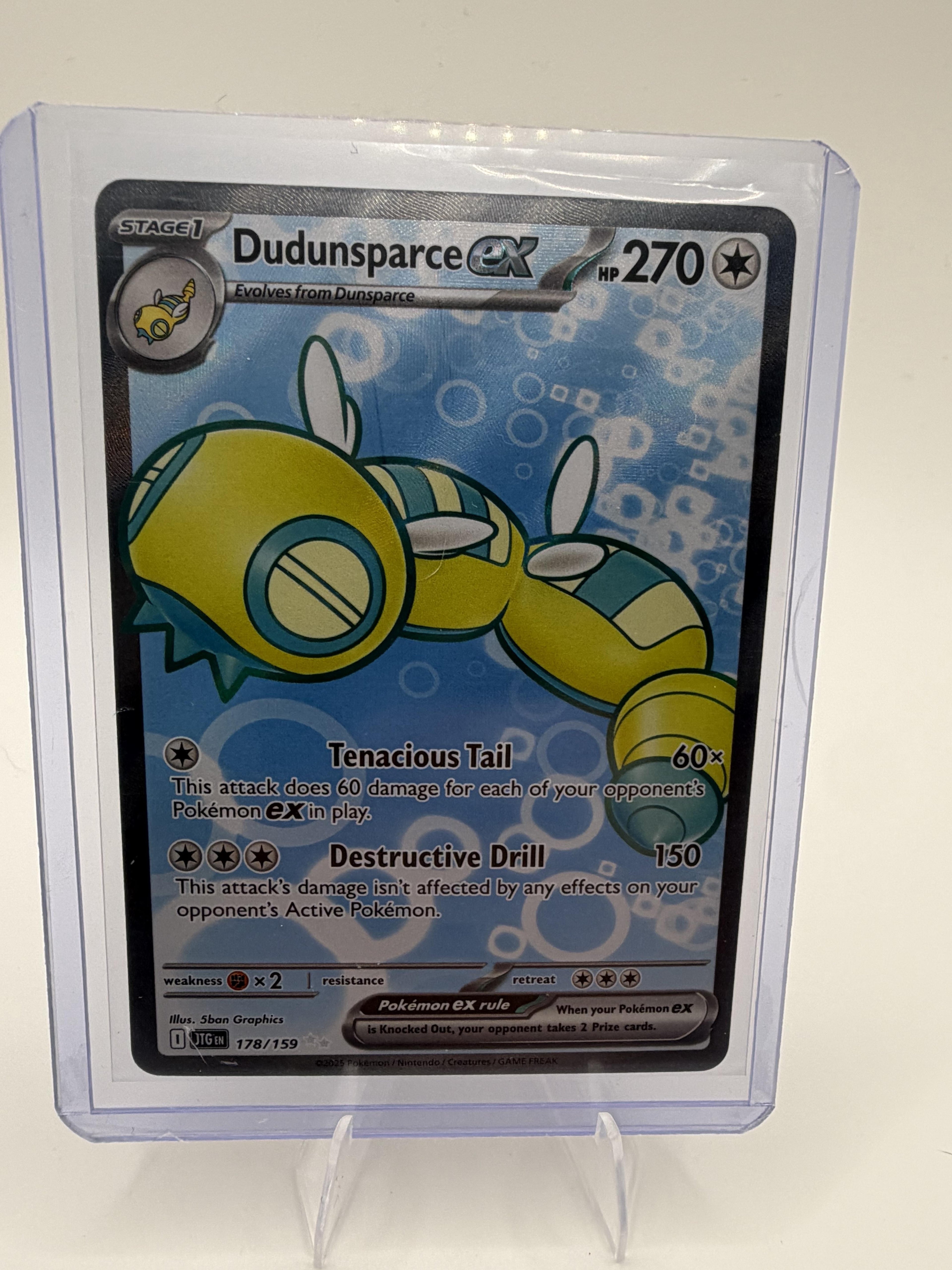 Pokemon Journey Together Dudunsparce ex Card Ultra Rare,Holo #178/159