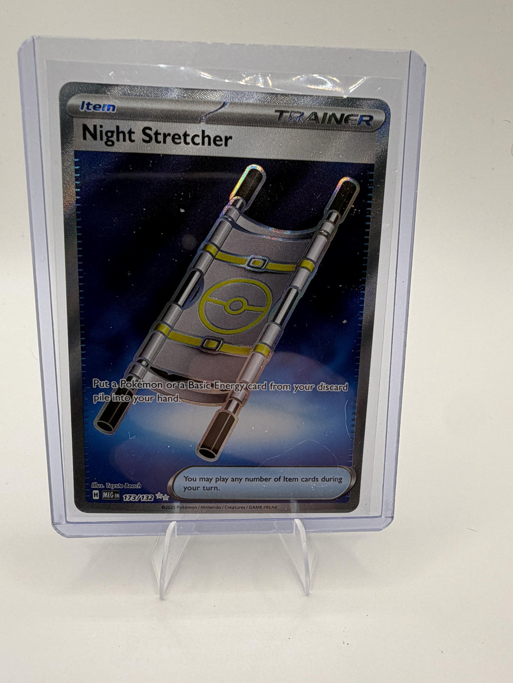 Night Stretcher 173/132 Ultra Rare Mega Evolution Pokemon Card NM Full Art