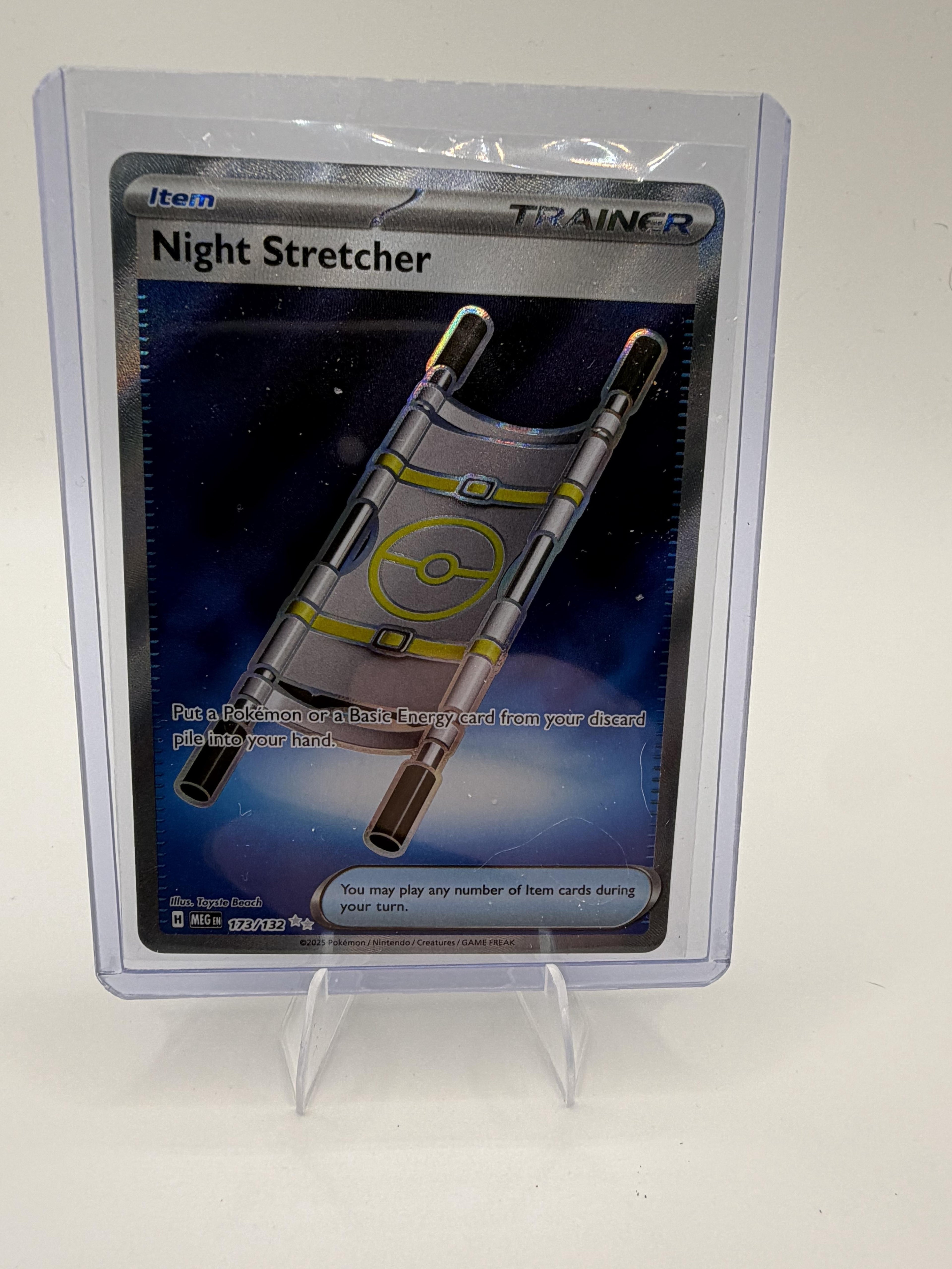 Night Stretcher 173/132 Ultra Rare Mega Evolution Pokemon Card NM Full Art