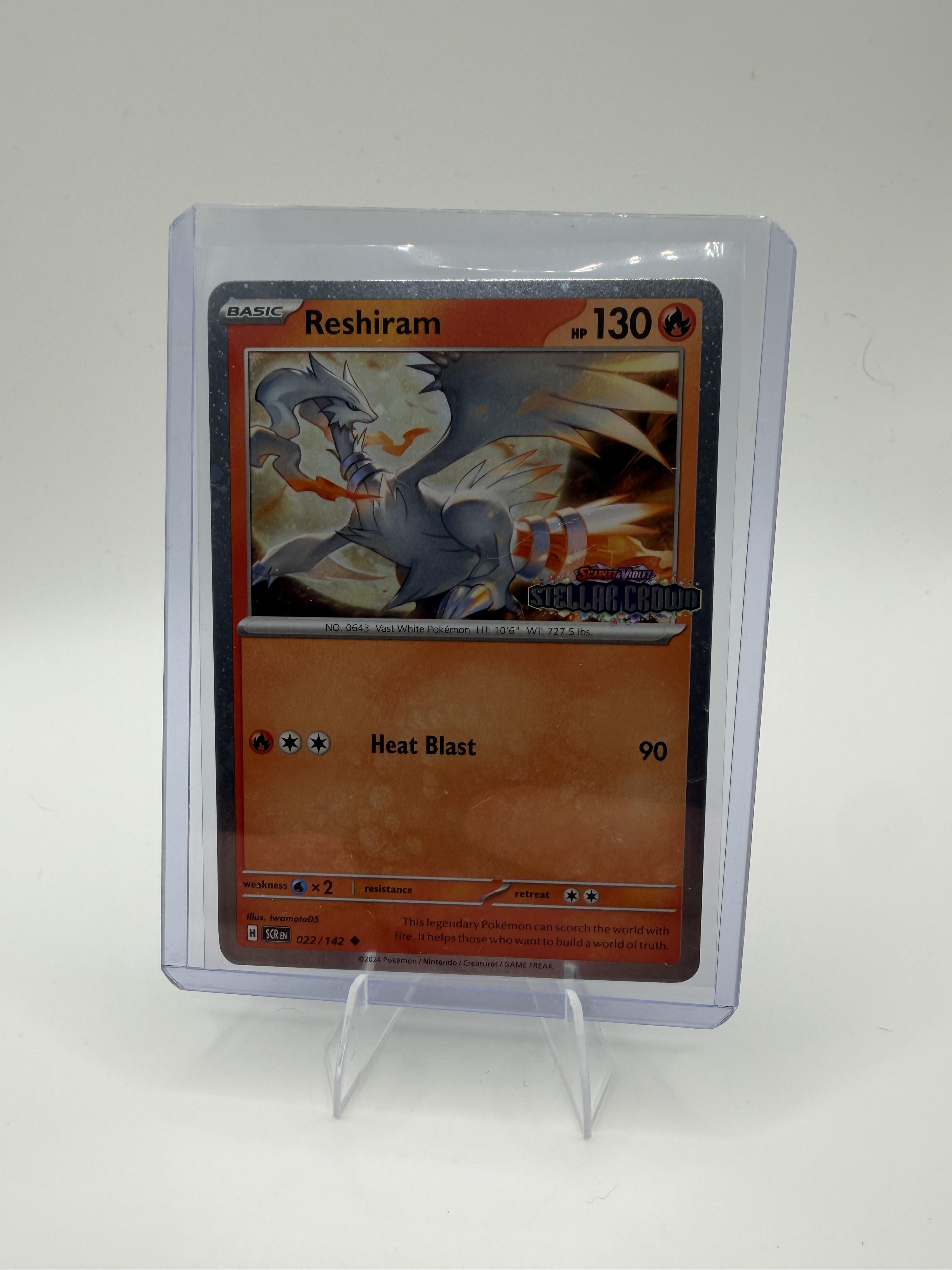 Reshiram 022/142 Stellar Miracle Japanese Pokemon Card NM Rare