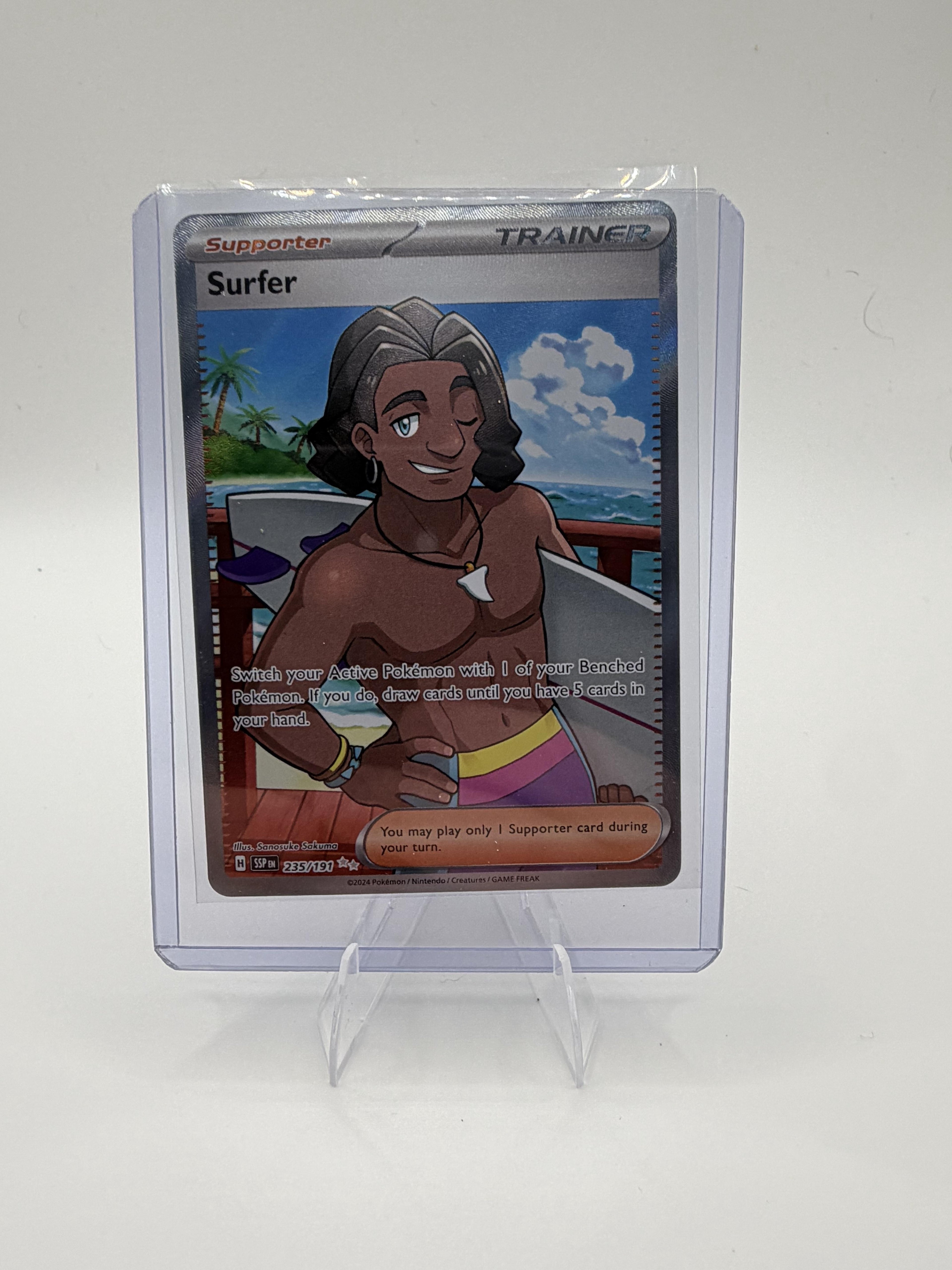 Surfer 130/106 SR Super Electric Breaker Pokemon Card Full Art NM