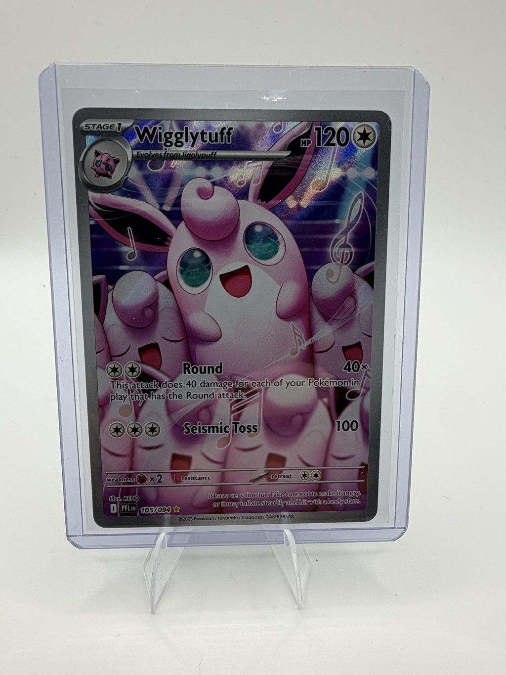 Pokemon Phantasmal Flames Wigglytuff Card Holo #105/094