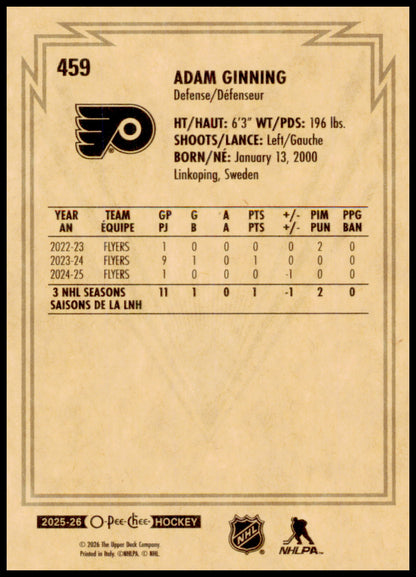 2025-26 O-Pee-Chee #459 Adam Ginning Retro