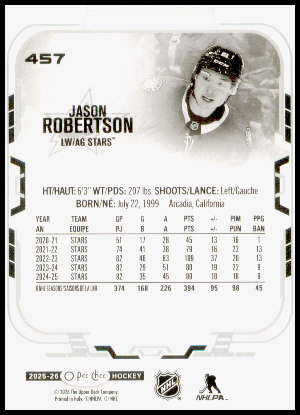 2025-26 O-Pee-Chee #457 Jason Robertson
