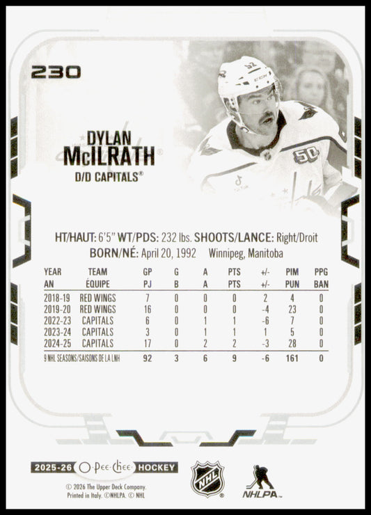 2025-26 O-Pee-Chee #230 Dylan McIlrath