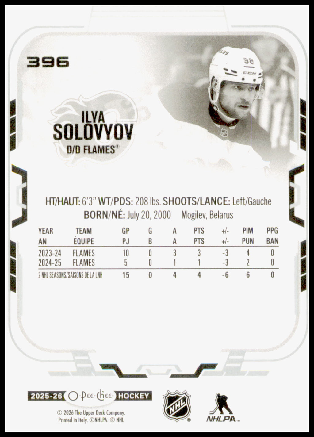 2025-26 O-Pee-Chee #396 Ilya Solovyov