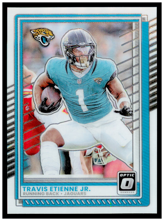 2025 Donruss Optic Travis Etienne Jr. Card Jacksonville Jaguars #106