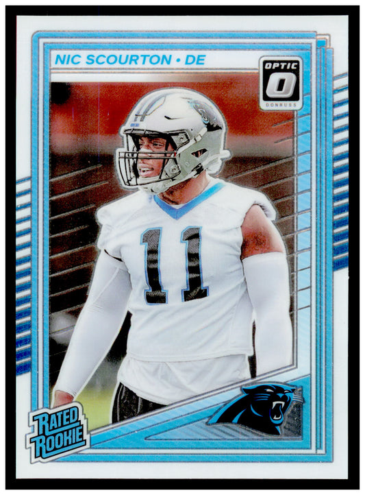 2025 Donruss Optic Nic Scourton Card RC Carolina Panthers #270