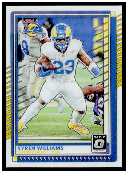 2025 Donruss Optic Kyren Williams Card Los Angeles Rams #105