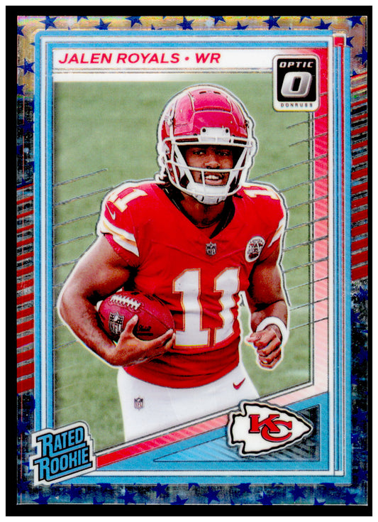 2025 Donruss Optic blue stars #251 Jalen Royals RC