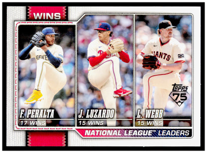 2026 Topps National League Leaders Wins  Card #117