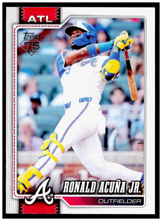 2026 Topps Ronald Acuña Jr. Card Rainbow Foil Atlanta Braves #50