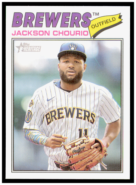 2026 Topps Heritage Jackson Chourio Card Milwaukee Brewers #272