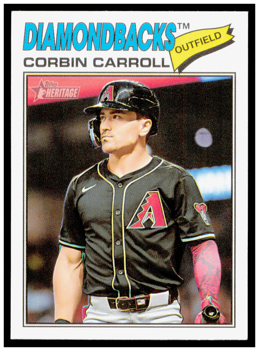 2026 Topps Heritage Corbin Carroll Card Arizona Diamondbacks #383