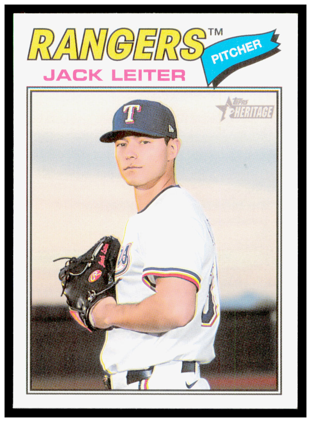 2026 Topps Heritage Jack Leiter Card Texas Rangers #304