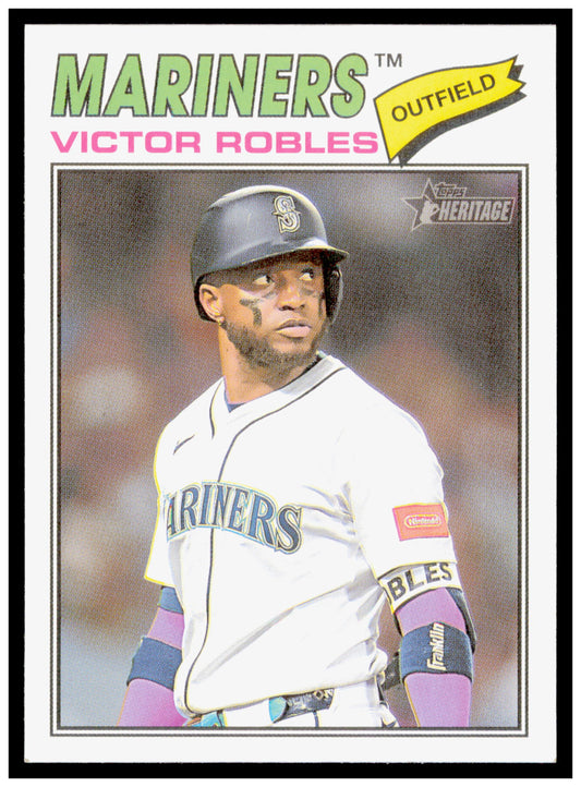 2026 Topps Heritage Victor Robles Card Seattle Mariners #140