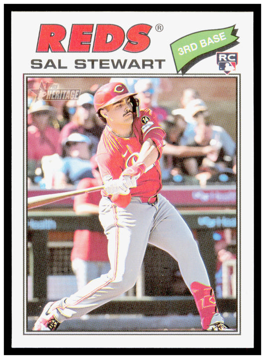 2026 Topps Heritage Sal Stewart Card RC Cincinnati Reds #221