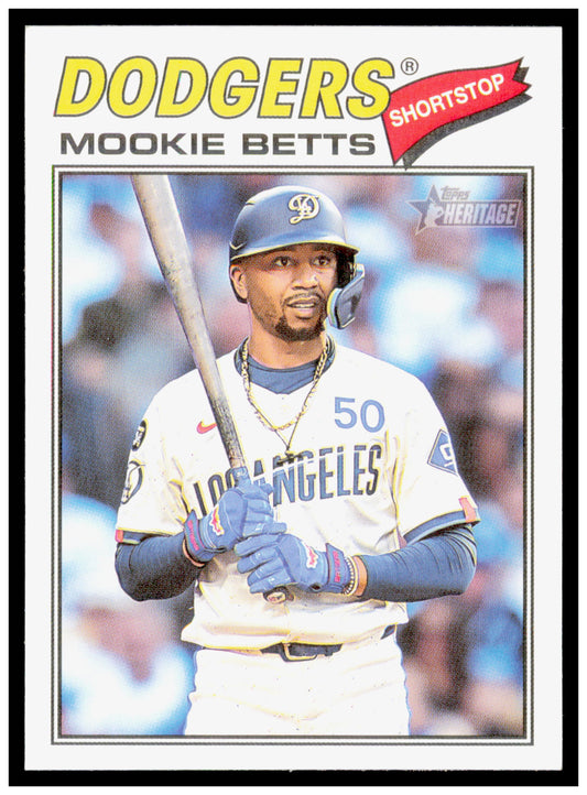 2026 Topps Heritage Mookie Betts Card Los Angeles Dodgers #12