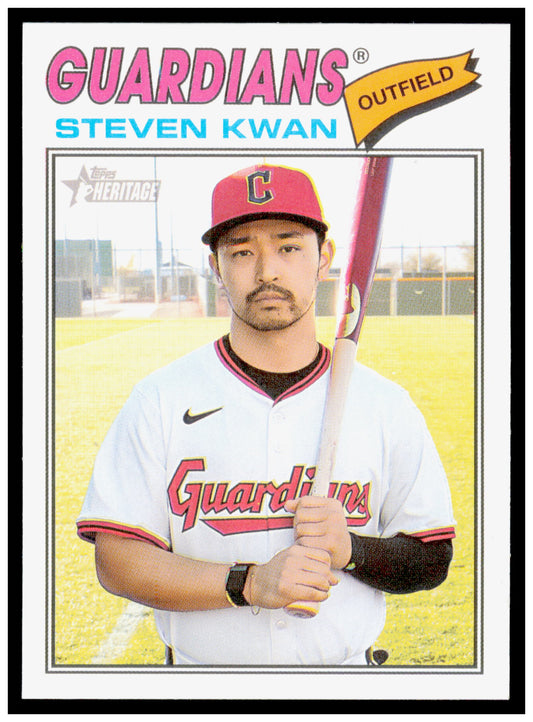 2026 Topps Heritage Steven Kwan Card Cleveland Guardians #139