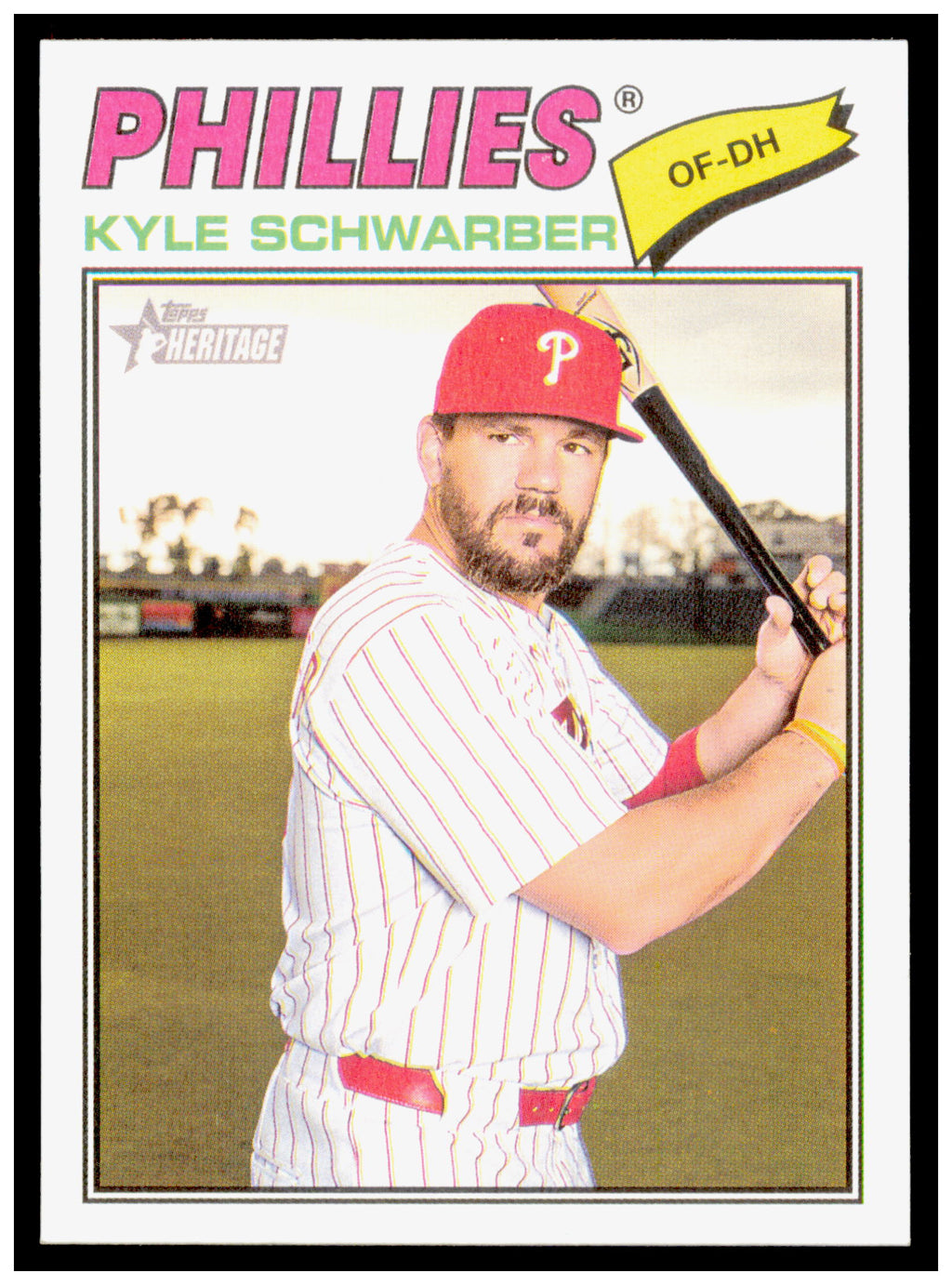 2026 Topps Heritage Kyle Schwarber Card Philadelphia Phillies #159