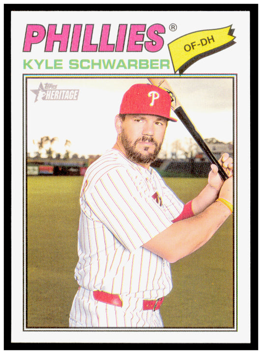 2026 Topps Heritage Kyle Schwarber Card Philadelphia Phillies #159