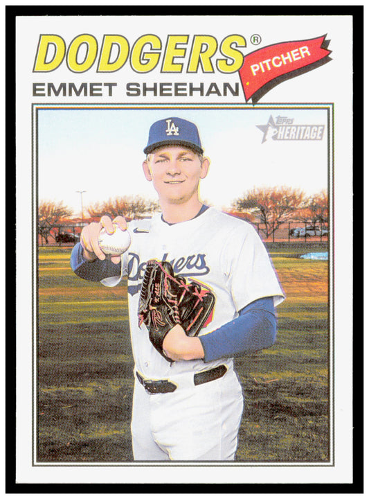 2026 Topps Heritage Emmet Sheehan Card Los Angeles Dodgers #178