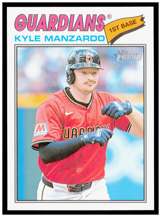 2026 Topps Heritage Kyle Manzardo Card Cleveland Guardians #133