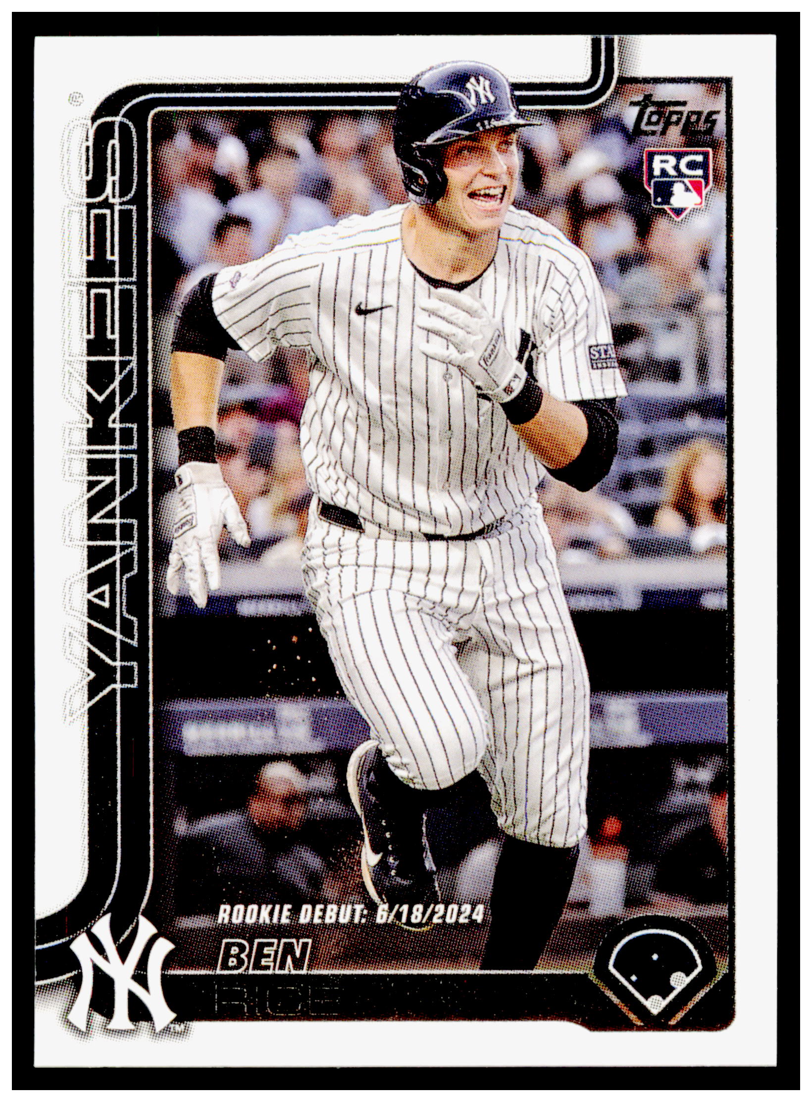 2025 Topps Update Ben Rice Card New York Yankees #US25