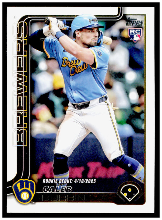 2025 Topps Update Caleb Durbin Card Milwaukee Brewers #US59