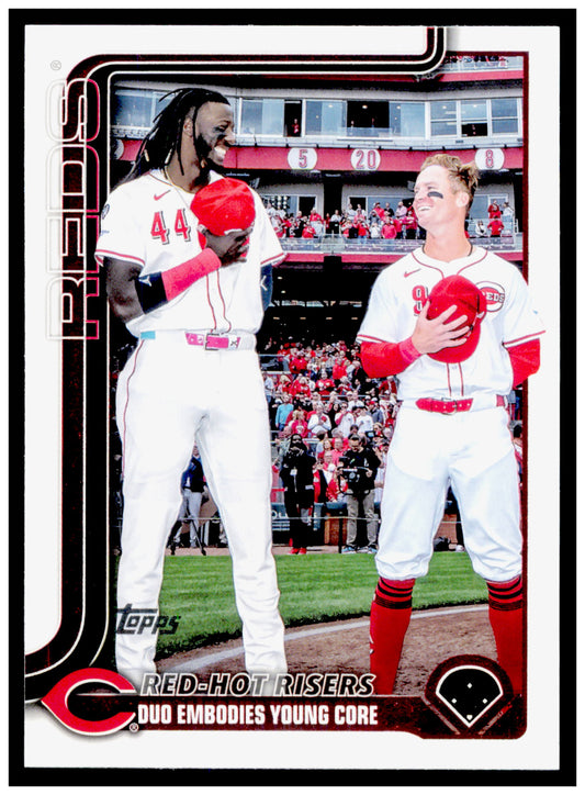 2025 Topps Update Red-Hot Risers (Elly De La Cruz / Matt McLain) Card