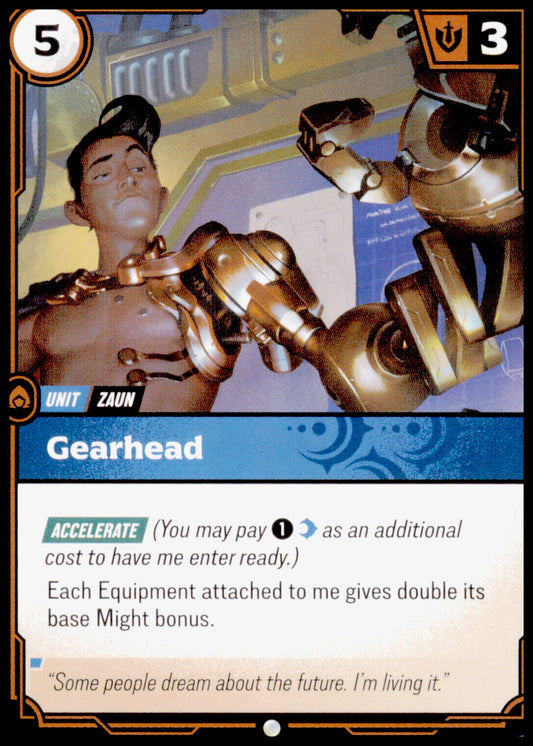 Gearhead 068/221 Riftbound Spiritforged League of Legends LoL TCG Zaun Unit NM