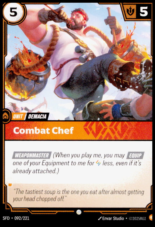 Combat Chef 092/221 Riftbound Spiritforged League of Legends LoL TCG Unit NM