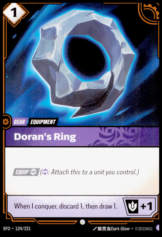 Doran’s Ring 124/221 Riftbound Spiritforged League of Legends LoL TCG Gear NM