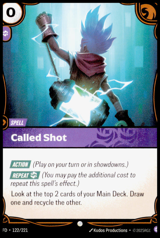2025 Riftbound Called Shot Spell #122/221 LoR League of Legends TCG Card