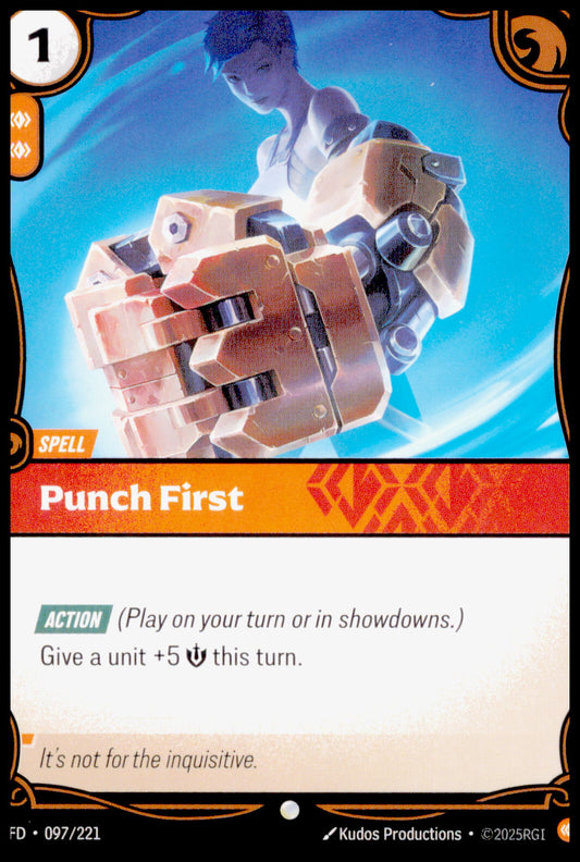 2025 Riftbound Punch First Spell #097/221 Rare LoR League of Legends TCG